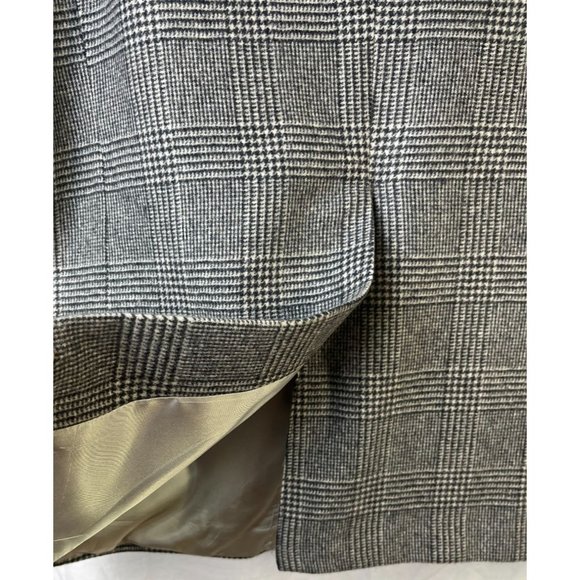 Vintage Black & White Plaid Cashmere Sports Jacket, Men's Size Xtra- Large Tall - Picture 13 of 16